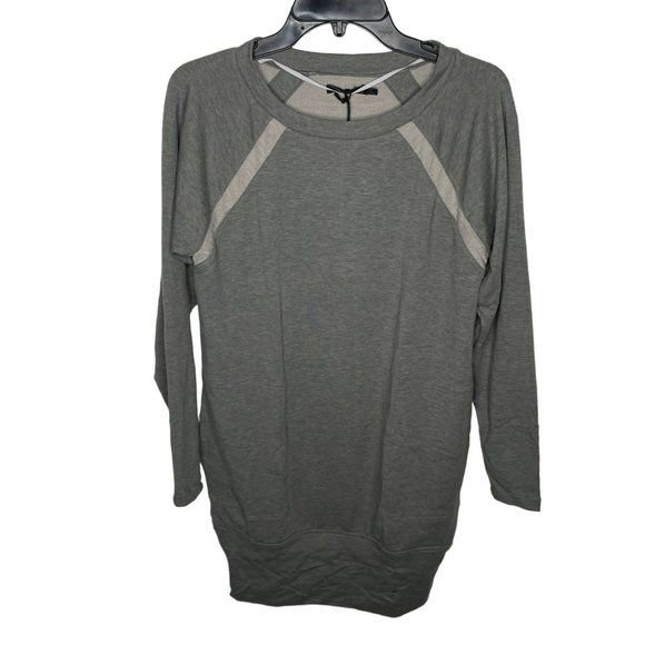 Prana Ashy Gray Long Sleeve Rosie Sweatshirt Dress - Picture 2 of 5